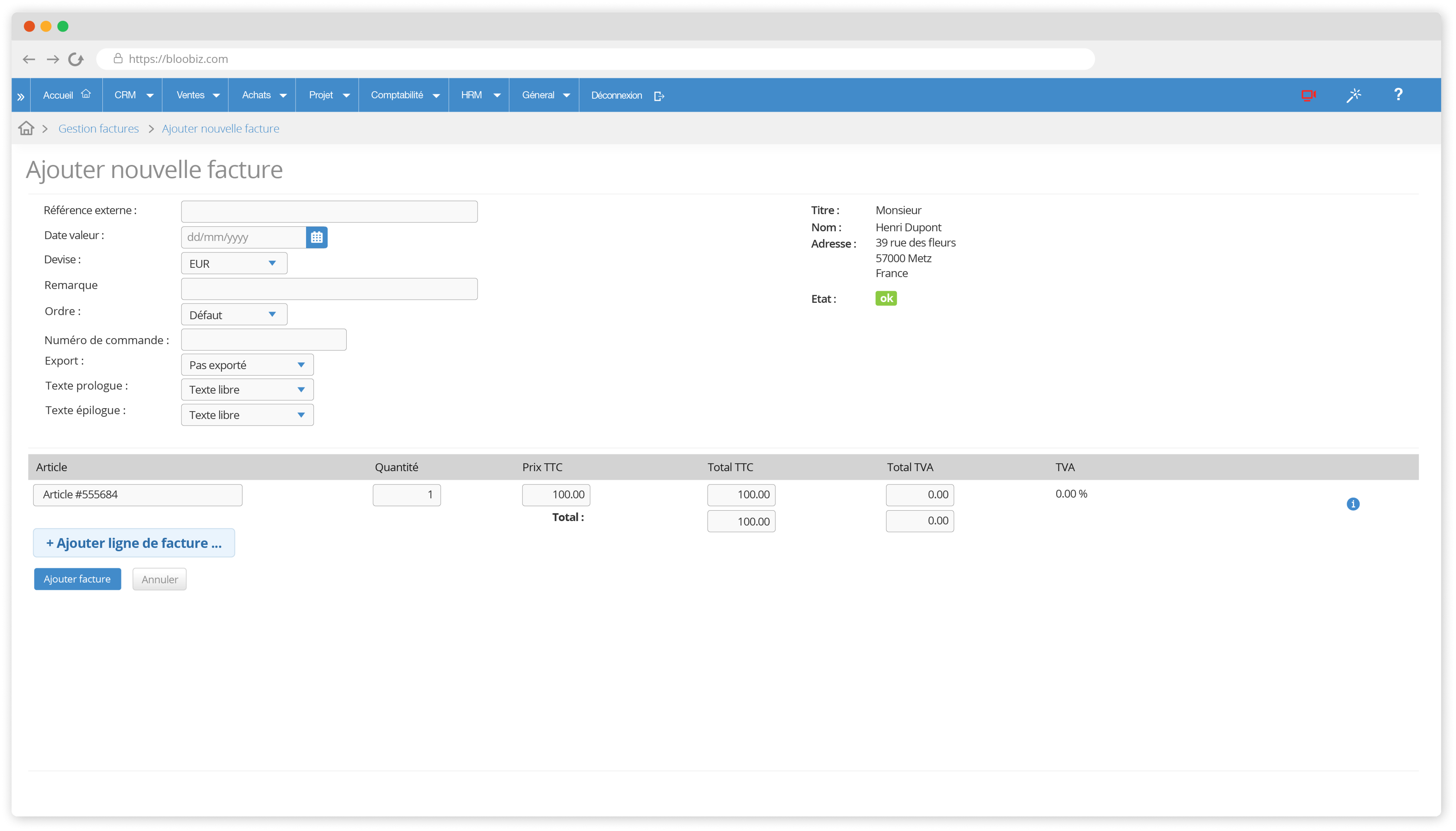 Invoice 3 screenshot